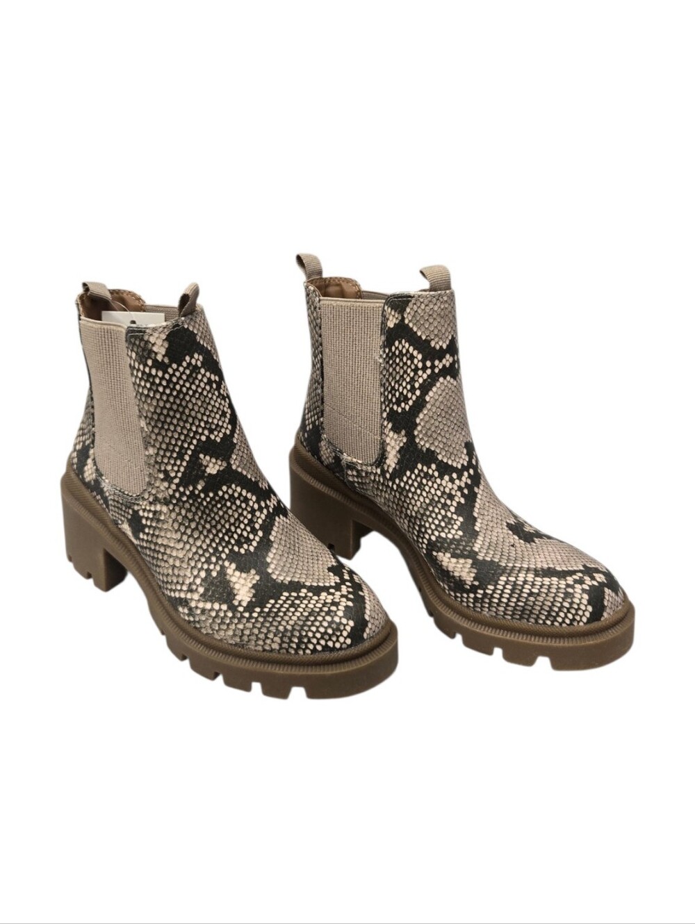 NWT Universal Thread Cai Snake Print Double Gore Combat Boots